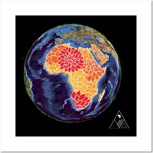 AFRICA FLOWERED CONTINENT by AfreeKA -3 Posters and Art